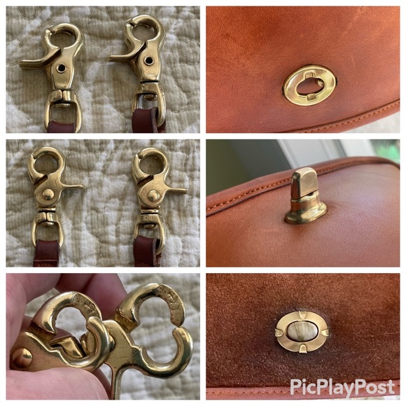 Vintage 70’s NYC Coach Convertible Clutch # 9635 in British Tan Leather - Picture 7 of 13